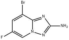 8-BROMO-6-FLUORO-[1,2,4]TRIAZOLO[1,5-A]PYRIDIN-2-AMINE 结构式