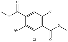 2-Amino-3,5-dichloro-1,4-benzenedicarboxylic Acid 1,4-Dimethyl Ester 结构式