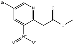 2-(5-溴-3-硝基吡啶-2-基)乙酸甲酯 结构式