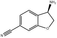 (R)-3-氨基-2,3-二氢苯并呋喃-6-腈 结构式