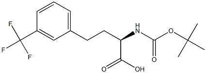 BOC-3-TRIFLUOROMETHYL-D-HOMOPHENYLALANINE 结构式