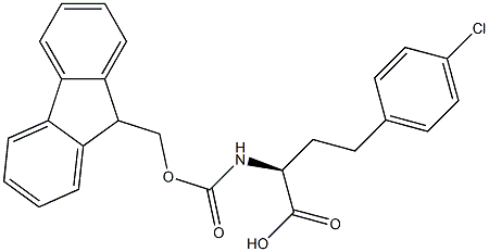 (S)-2-((((9H-芴-9-基)甲氧基)羰基)氨基)-4-(4-氯苯基)丁酸 结构式