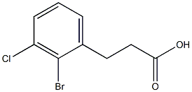 3-(2-溴-3-氯苯基)丙酸 结构式