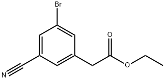 3-溴-5-氰基苯乙酸乙酯 结构式