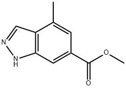 4-甲基-2H-吲唑-6-羧酸甲酯 结构式
