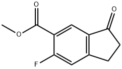 6-氟-3-氧代-2,3-二氢-1H-茚-5-羧酸甲酯 结构式