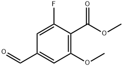 2-氟-4-甲酰基-6-甲氧基苯甲酸甲酯 结构式