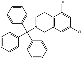 2-三苯甲基-5,7-二氯-1,2,3,4-四氢异喹啉 结构式