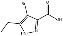 4-溴-5-乙基-1H-吡唑-3-羧酸 结构式
