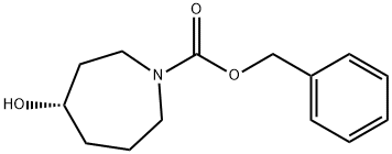 (S)-4-羟基氮杂环庚烷-1-羧酸苄酯 结构式