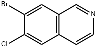 7-Bromo-6-chloroisoquinoline 结构式