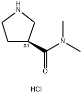 (S)-N,N-Dimethyl-3-pyrrolidinecarboxamide HCl 结构式