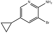 3-溴-5-环丙基吡啶-2-胺 结构式