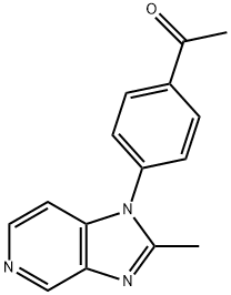 1-(4-(2-甲基-1H-咪唑并[4,5-C]吡啶-1-基)苯基)乙酮 结构式