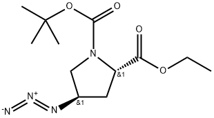 (4R)-1-Boc-4-azido-L-proline ethyl ester 结构式