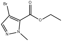 4-溴-1-甲基-1H-吡唑-5-羧酸乙酯 结构式