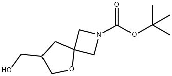 tert-Butyl 7-(hydroxymethyl)-5-oxa-2-azaspiro[3.4]octane-2-carboxylate 结构式