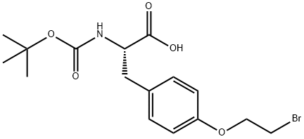 (S)-3-(4-(2-溴乙氧基)苯基)-2-((叔丁氧基羰基)氨基)丙酸 结构式