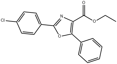 Ethyl 2-(4-chlorophenyl)-5-phenyloxazole-4-carboxylate 结构式