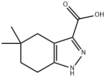 5,5-Dimethyl-4,5,6,7-tetrahydro-1H-indazole-3-carboxylic acid 结构式