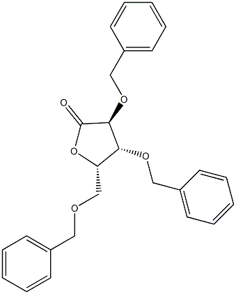 2,3,5-tri-O-benzyl-L-xylono-1,4-lactone 结构式