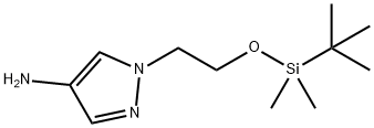 1-(2-((叔丁基二甲基甲硅烷基)氧基)乙基)-1H-吡唑-4-胺 结构式