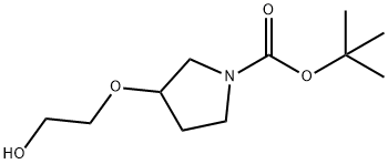 3-(2-羟基乙氧基)吡咯烷-1-羧酸叔丁酯 结构式