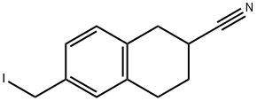 6-(Iodomethyl)-1,2,3,4-tetrahydronaphthalene-2-carbonitrile 结构式