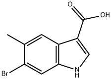 6-溴-5-甲基吲哚-3-羧酸 结构式