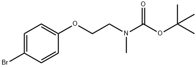 (2-(4-溴苯氧基)乙基)(甲基)氨基甲酸叔丁酯 结构式