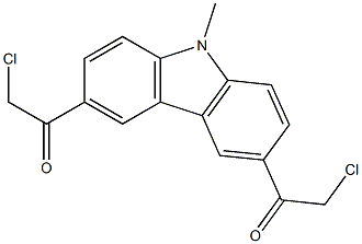 9-甲基-3,6-二(氯乙酰基)咔唑 结构式