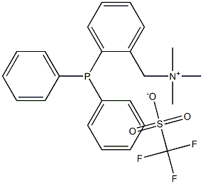 2-(DIPHENYLPHOSPHINO)-N,N,N-TRIMETHYLBENZYLAMMONIUM TRIFLATE 结构式