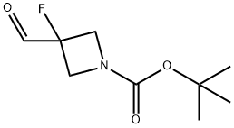 1-Boc-3-fluoroazetidine-3-carbaldehyde 结构式