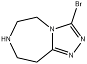 3-溴-6,7,8,9-四氢-5H-并[1,2,4]三氮唑并[4,3-D][1,4]二氮杂卓盐酸盐 结构式