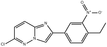 6-氯-2-(4-乙基-3-硝基苯基)咪唑[1,2-B]哒嗪 结构式
