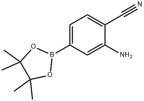 2-氨基-4-(四甲基-1,3,2-二氧杂硼环戊烷-2-基)苯腈 结构式