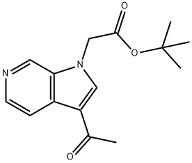 tert-Butyl 2-(3-acetyl-1H-pyrrolo[2,3-c]pyridin-1-yl)acetate 结构式
