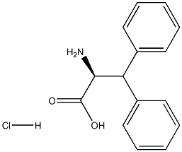 (S)-2-氨基-3,3-二苯基丙酸盐酸盐 结构式