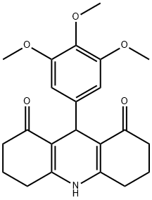 9-(3,4,5-trimethoxyphenyl)-3,4,6,7,9,10-hexahydro-1,8(2H,5H)-acridinedione 结构式