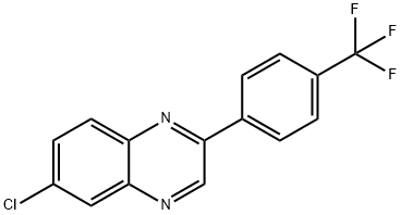 6-Chloro-2-(4-(trifluoromethyl)phenyl)quinoxaline 结构式