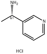 (S)-1-(吡啶-3-基)乙烷-1-胺盐酸盐 结构式