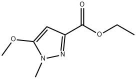 5-甲氧基-1-甲基-1H-吡唑-3-羧酸甲酯 结构式