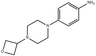 4-(4-(氧杂环丁烷-3)-哌嗪-1)-苯胺 结构式