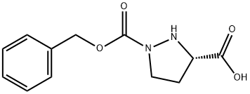 (S)-1-((苄氧基)羰基)吡唑烷-3-羧酸 结构式
