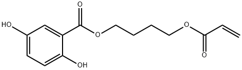 2,5-二羟基苯甲酸[4-(丙烯酰氧基)丁基]酯 结构式