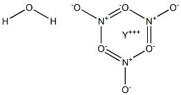 Nitric acid, yttrium(3+) salt, hydrate
 结构式
