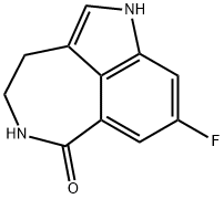 8-氟-1,3,4,5-四氢-2-[4-[(甲基氨基)甲基]苯基]-6H-吡咯并[4,3,2-EF][2]苯并氮杂-6-酮 结构式