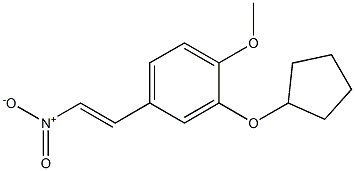 (E)-2-(cyclopentyloxy)-1-methoxy-4-(2-nitrovinyl)benzene 结构式