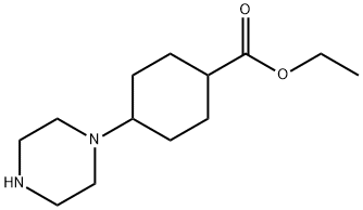 4-(哌嗪-1-基)环己烷甲酸乙酯 结构式
