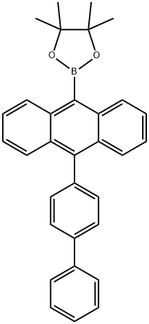 10-([1,1'-联苯基]-4-基)蒽-9-基硼酸频哪醇酯 结构式